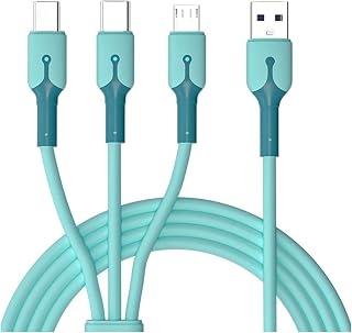 3 In 1 Micro USB Type C Charger Cable Multi Usb Port Multiple Usb Charging Cord Mobile Phone Wire(Blu)