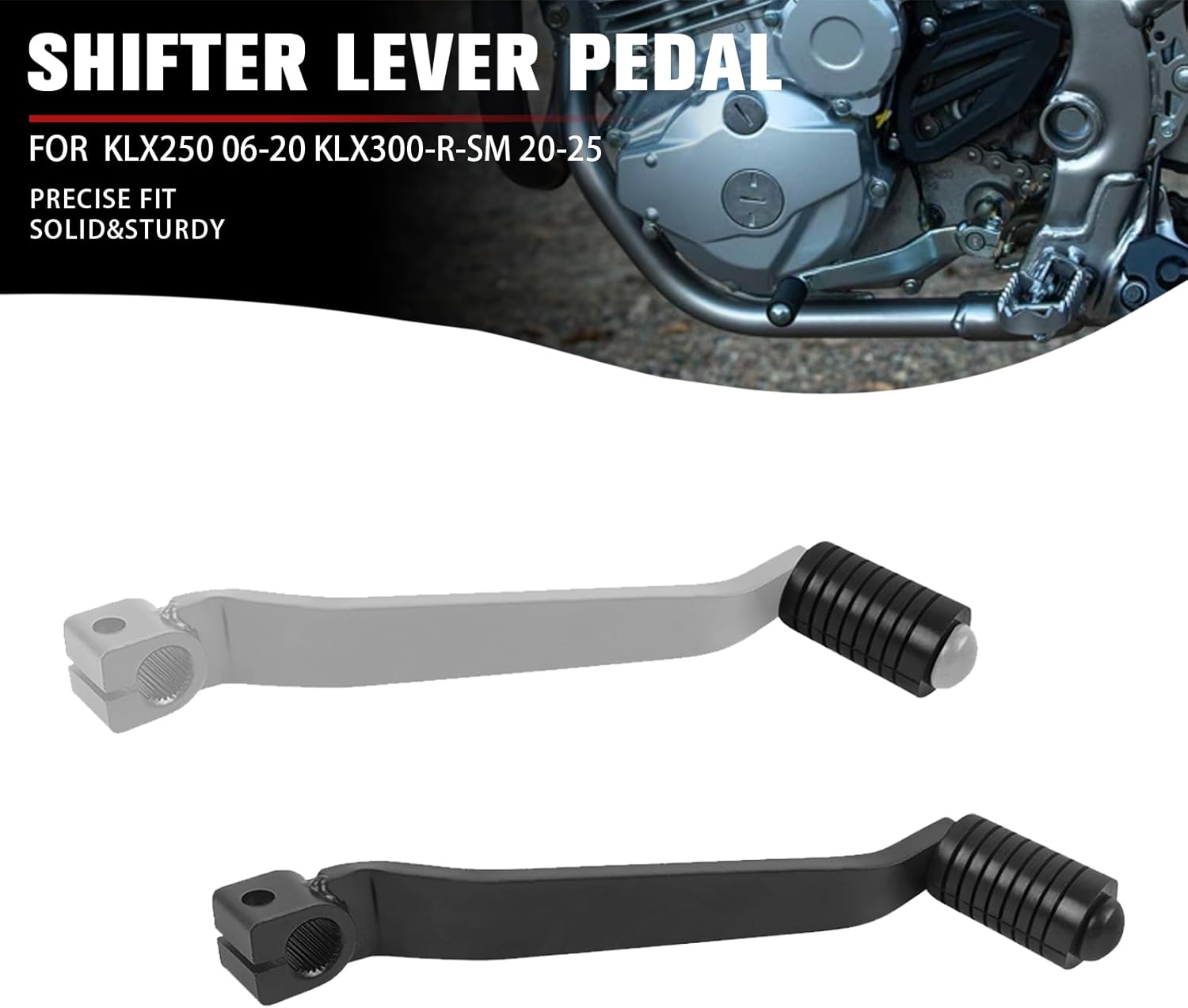 Gear Shift Lever Shifter Foot Pedal Motorcycle Accessories Replacement for Kawasaki KLX250 2006-2020 KLX300 KLX300R KLX300SM 2020-2025(Black)