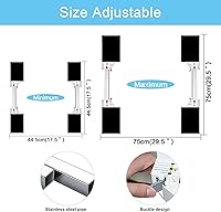 Vista 2 de Washer Dryer Stacking Kit, Universal Stacking Kit for Washer and Dryer, Adjustable 29"/28"/27"/26"/25"/24" Stackable Stacking Kit Replacement with