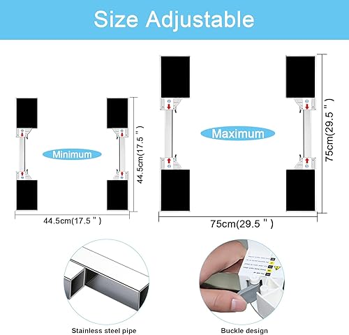 Miniatura 2 de Kit de apilamiento de lavadora y secadora de 29 pulgadas, kit de apilamiento universal para lavadora y secadora, ajustable de 292827262524 pulgadas,