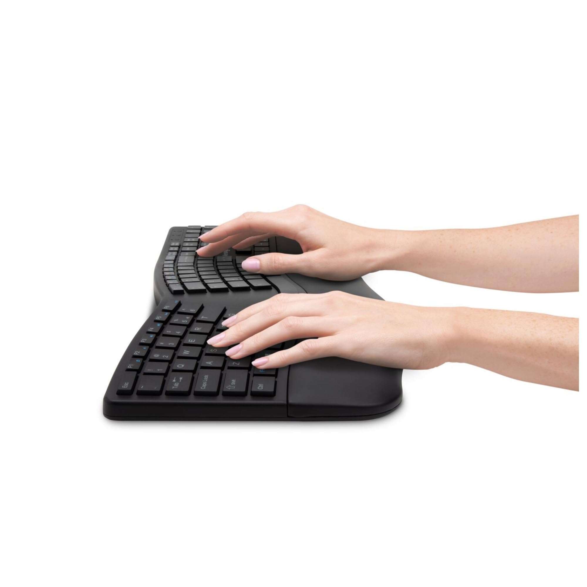 Kensington Tastiera wireless ergonomica ProFit Ergo - Tastiera divisa con layout UK, Doppia funzionalità 2,4 GHz & Bluetooth, Compatibile con Chrome OS, macOS e Windows (K75401UK)