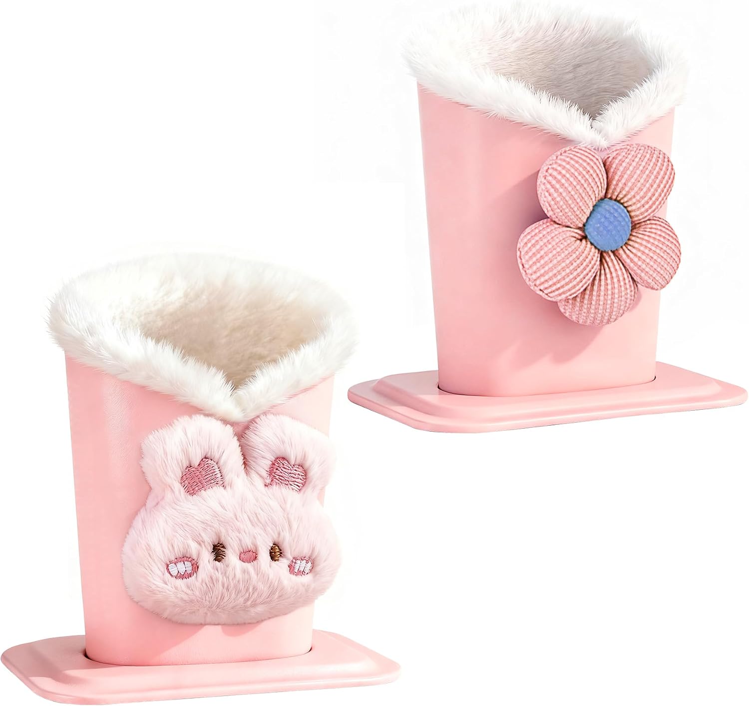 Pack of 2 Unique Plush Lined Eyeglasses Holder Stand Protective Glasses Case For Desks Or Nightstands