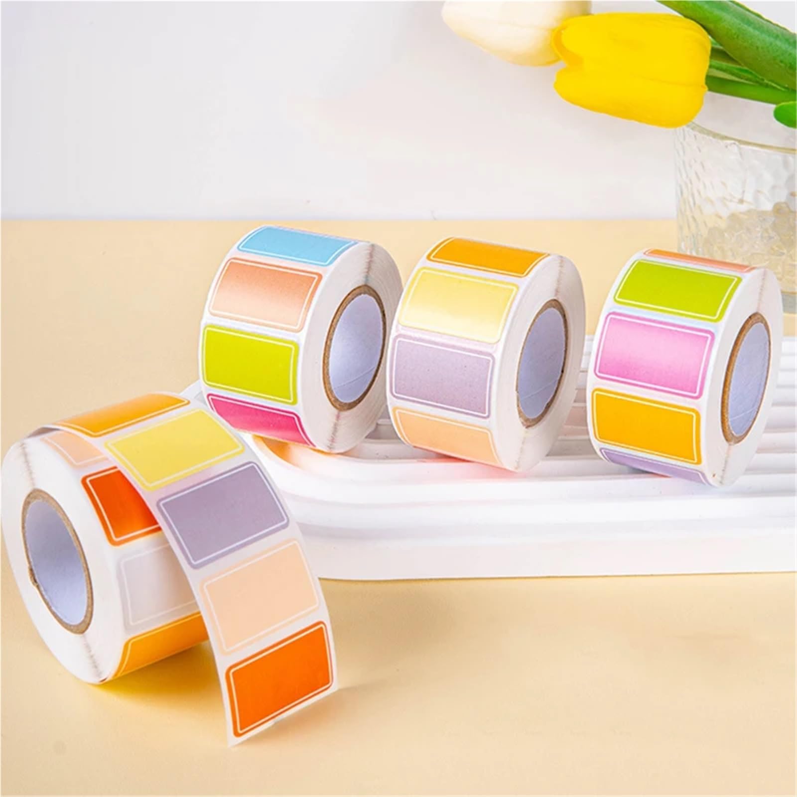 Lot de 10 rouleaux d'étiquettes autocollantes en papier artistique, inscriptibles, autocollants décoratifs pour notes, agendas, planificateurs, matériaux de bricolage imperméables (800 pièces SP