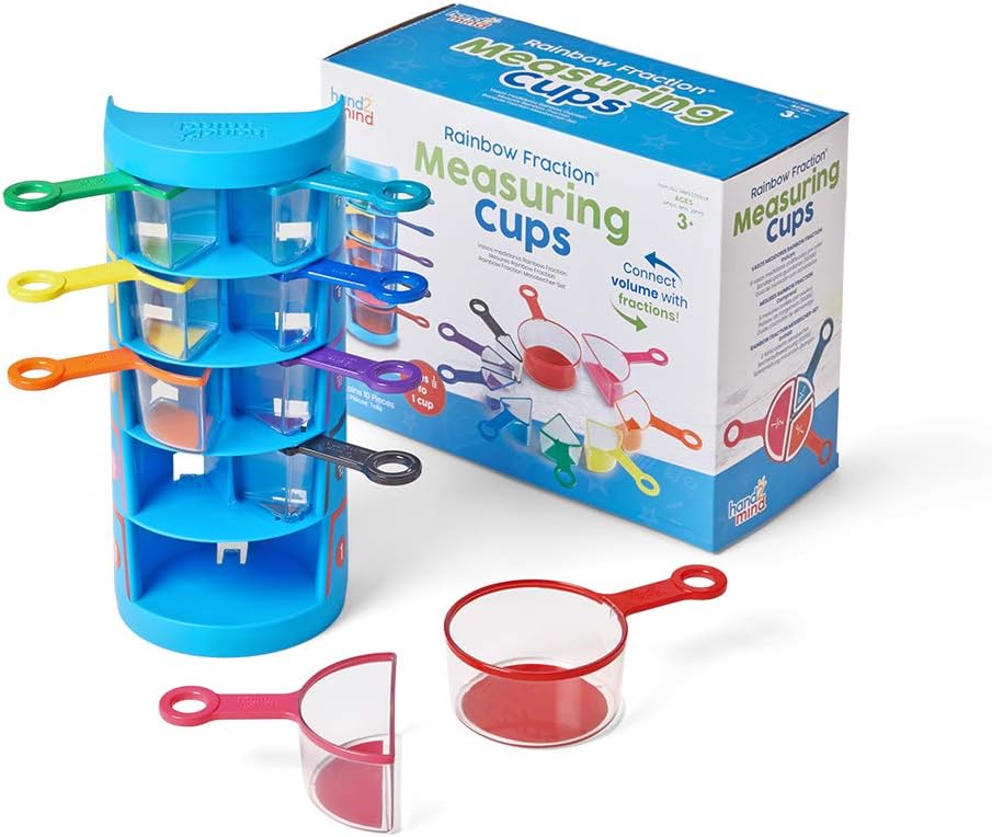 Rainbow Fraction Measuring Cups, Set of 9