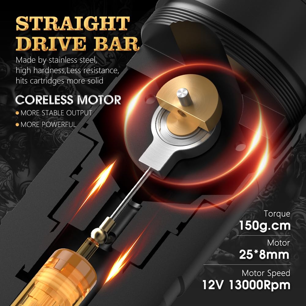 Amazon | Ambition Ninja ウルトラワイヤレスタトゥー マシン