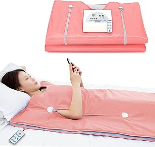 Long Infrared Sauna Blanket, 2 Zone Heating Oxford Cloth Portable Infrared Sauna Tox Therapy Machine with Zipper for Detox and Relaxation for Home Spa (180cm×80cm)