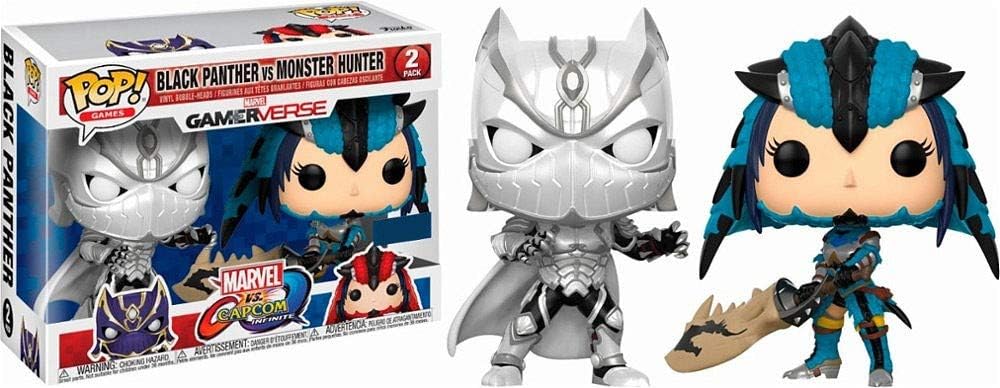 Funko 22788 POP! Vinyl Games: Marvel VS Capcom Black Panther VS Monster Hunter Exclusive