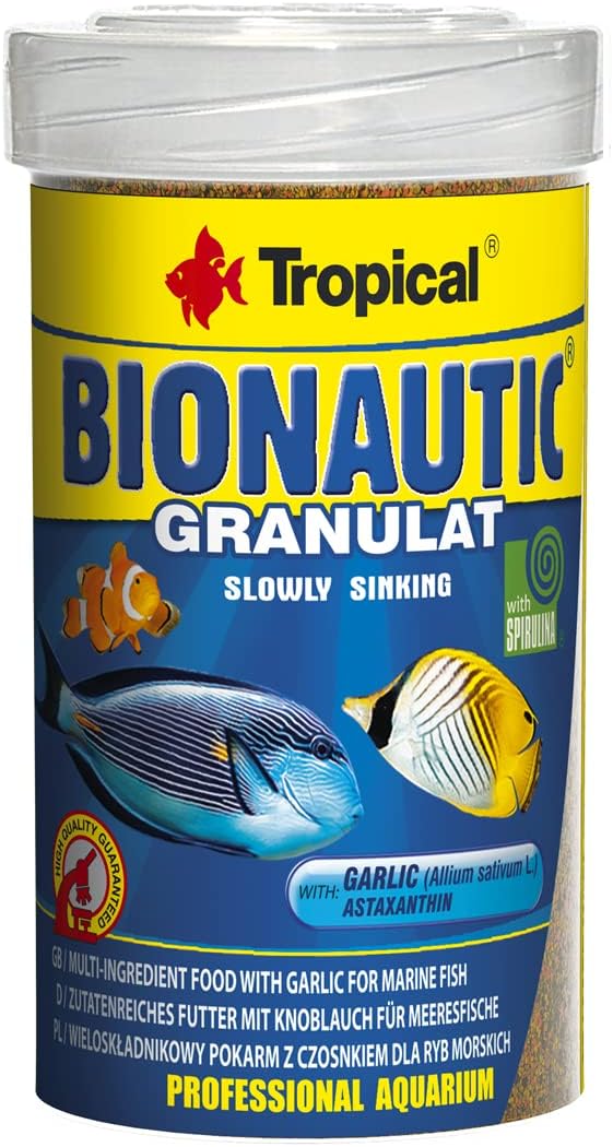 Aquatic Paradise MARINE FISH FOOD - Bionautic - 500ml/275g - Slowly Sinking Compleate Granulated Food- ORIGINAL TUB (100ml/55g)