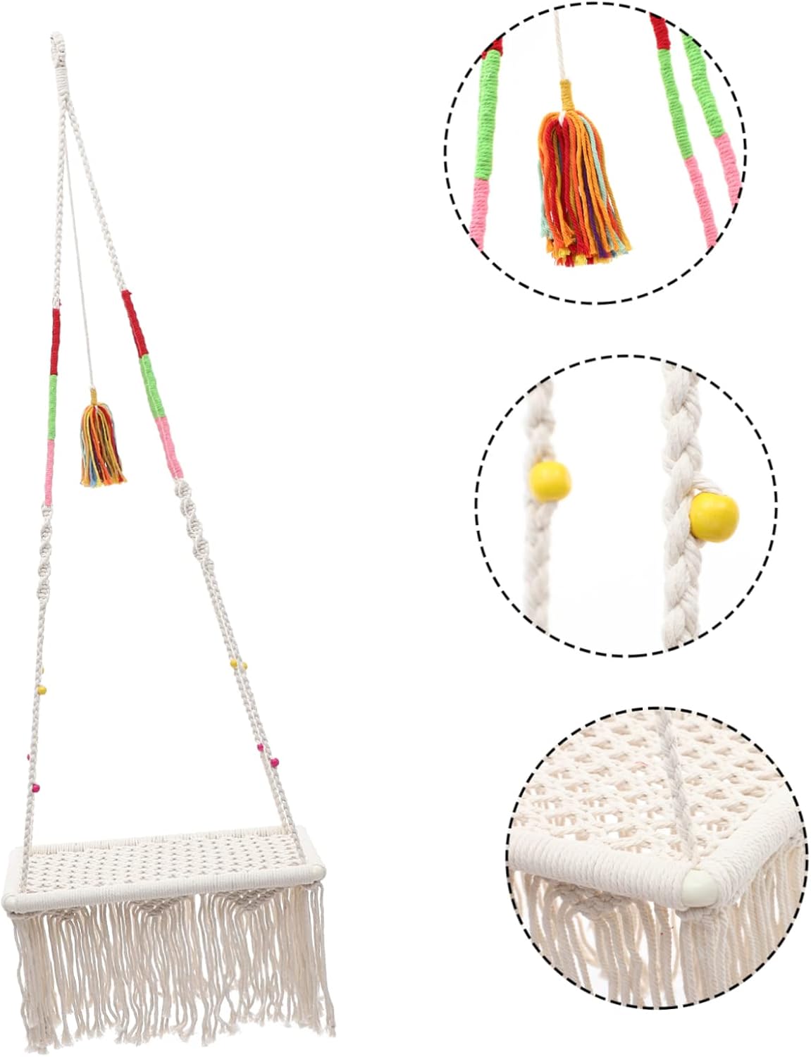 Hanging Cat Bed Rope Hammock for Indoor Cats Kitten Swing Nest Easy pet Sleeping Lounge Safe Comfortable Resting Spot