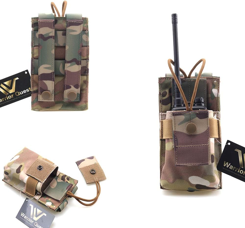 Warrior Quest Adjustable 1000D Nylon Short Radio Pouch – Molle Radio Pouch Tactical Radio Holster …