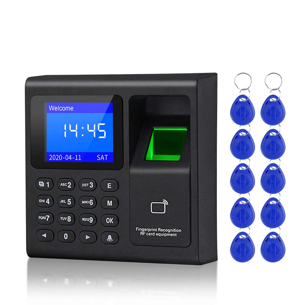LUCINE 1.8 pulgadas Sistema de Asistencia Biométrica de Huellas Digitales Reloj Registrador Dispositivo de Grabación Máquina Electrónica F30