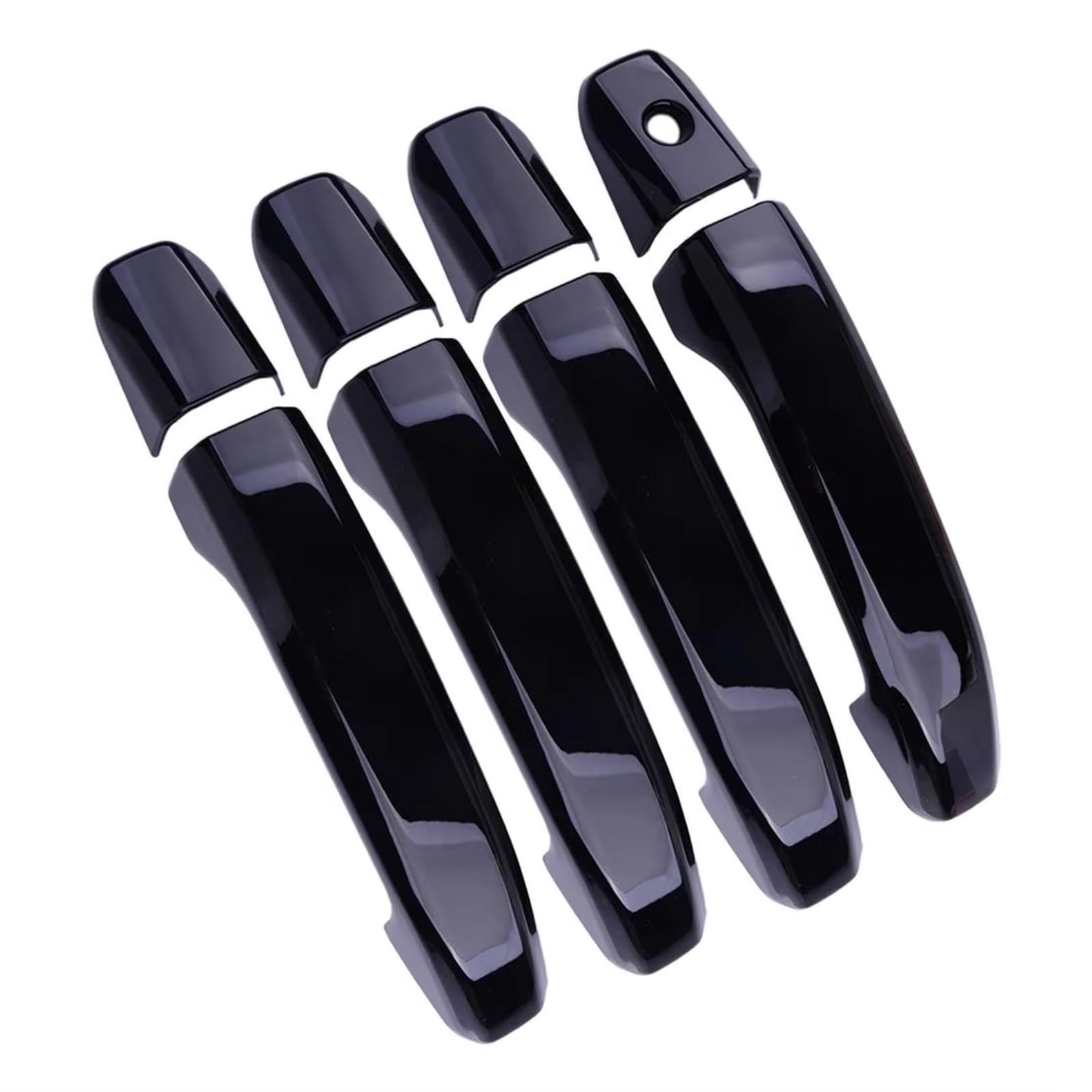 JJRFVBGT Door Handle Trim Compatible with Silverado 1500 LD 2019-2024 for 2500 3500 Heavy Duty 2015-2024 Black Car Exterior Door Handle Housing