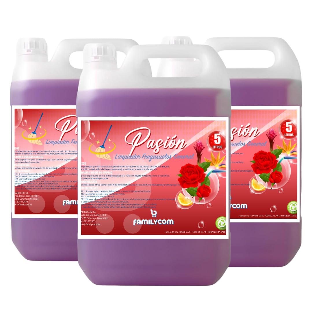Fregasuelos Concentrado 5 Litros pH Neutro Aroma Flor de Lotto Brillo e Higiene