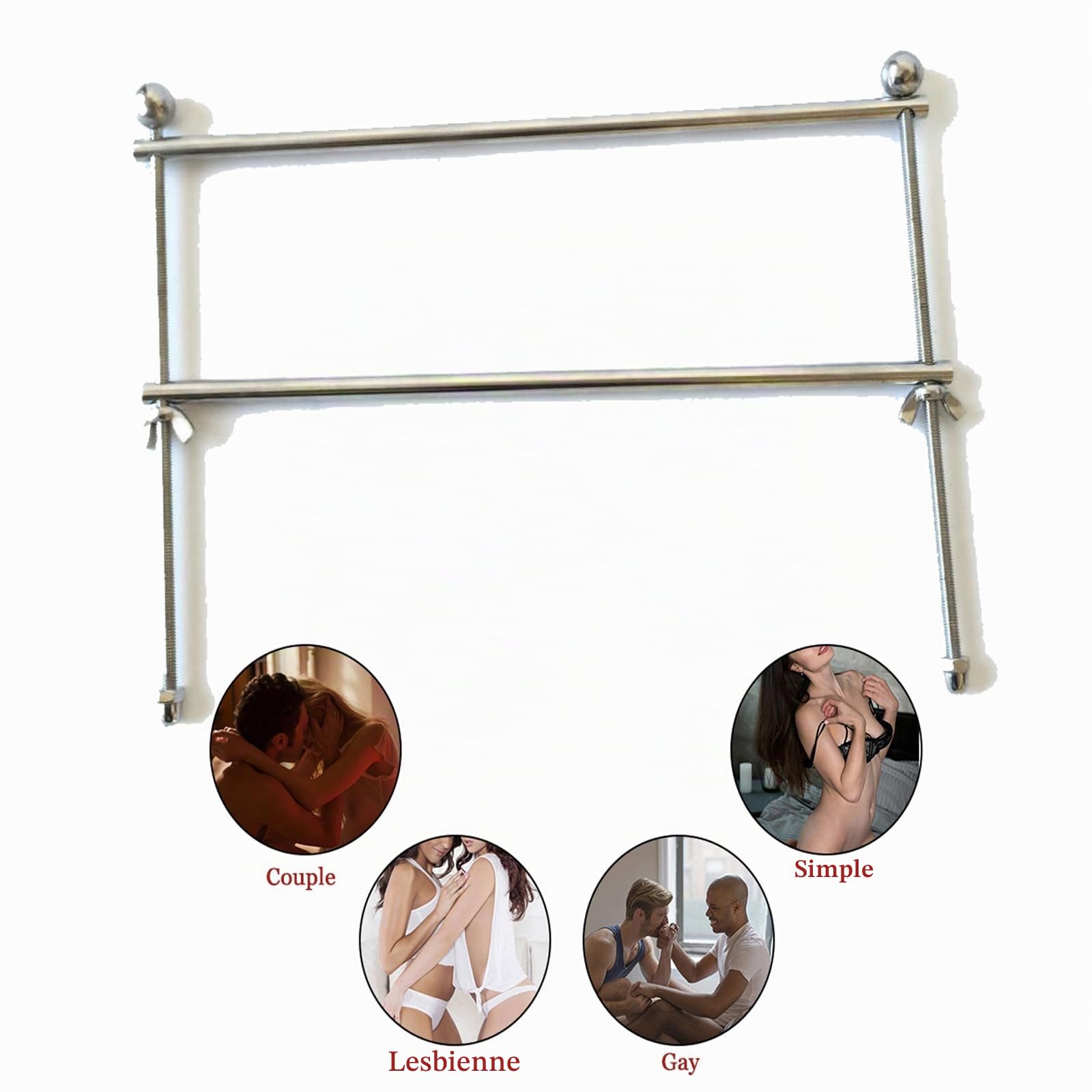 Barre d'écartement en acier inoxydable BDSM, pince de poitrine, Bondage de sein, pilier de sein réglable, bijoux de mamelon de sein, jouets sexuels SM for hommes et femmes