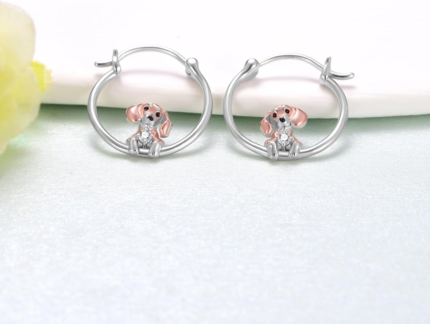 Dachshund Earrings 925 Sterling Silver Cute Dachshund Earrings for Women Animal Jewelry Gifts for Women Dog Lovers - Image 2