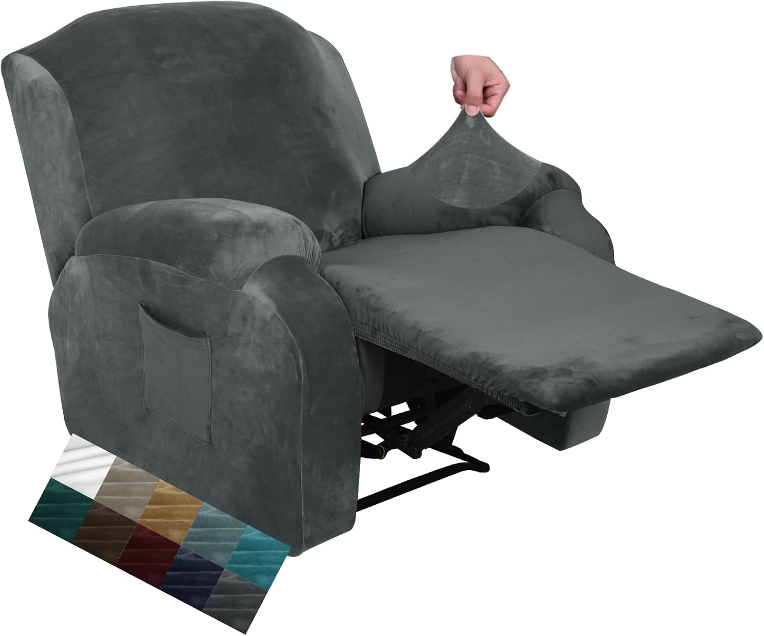 CHELZEN Funda de Sillón Relax Terciopelo, Fundas Sofá Elásticas para