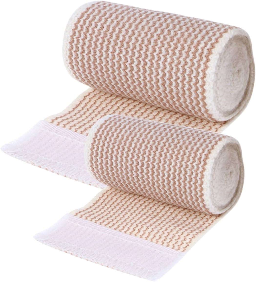 2 Rolls Self Adhesive Elastic Bandages Wide Each for Aid and Pet Care Lightweight Breathable Wraps for Ankle Wrist and More