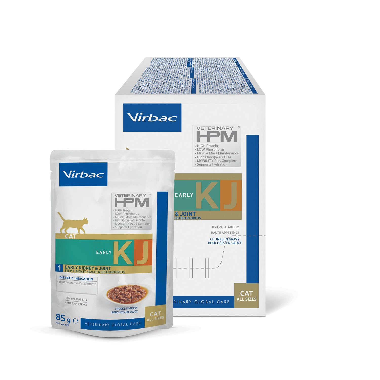 Patee VIRBAC Veterinary HPM KJ1 Early Kidney & Cat Seal 12 x 85 g 12 x 85 g