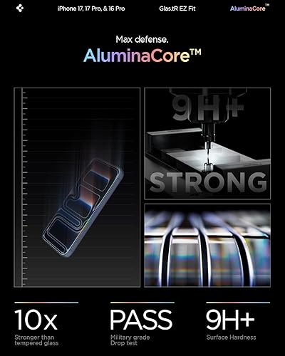 Miniatura 11 de Spigen Protector de pantalla de vidrio templado [GlasTR EZ FIT] diseñado para iPhone 14 / iPhone 13 Pro/iPhone 13 [2 unidades]