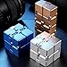 Infinity Cube, Infinity Cube Fidget Toy, Aluminum Alloy Metal Fidget Infinity Cube, Handheld Gadget for Anxiety Stress, Fidget Toys Infinity Cube Gifts (Black,Completely alloy)
