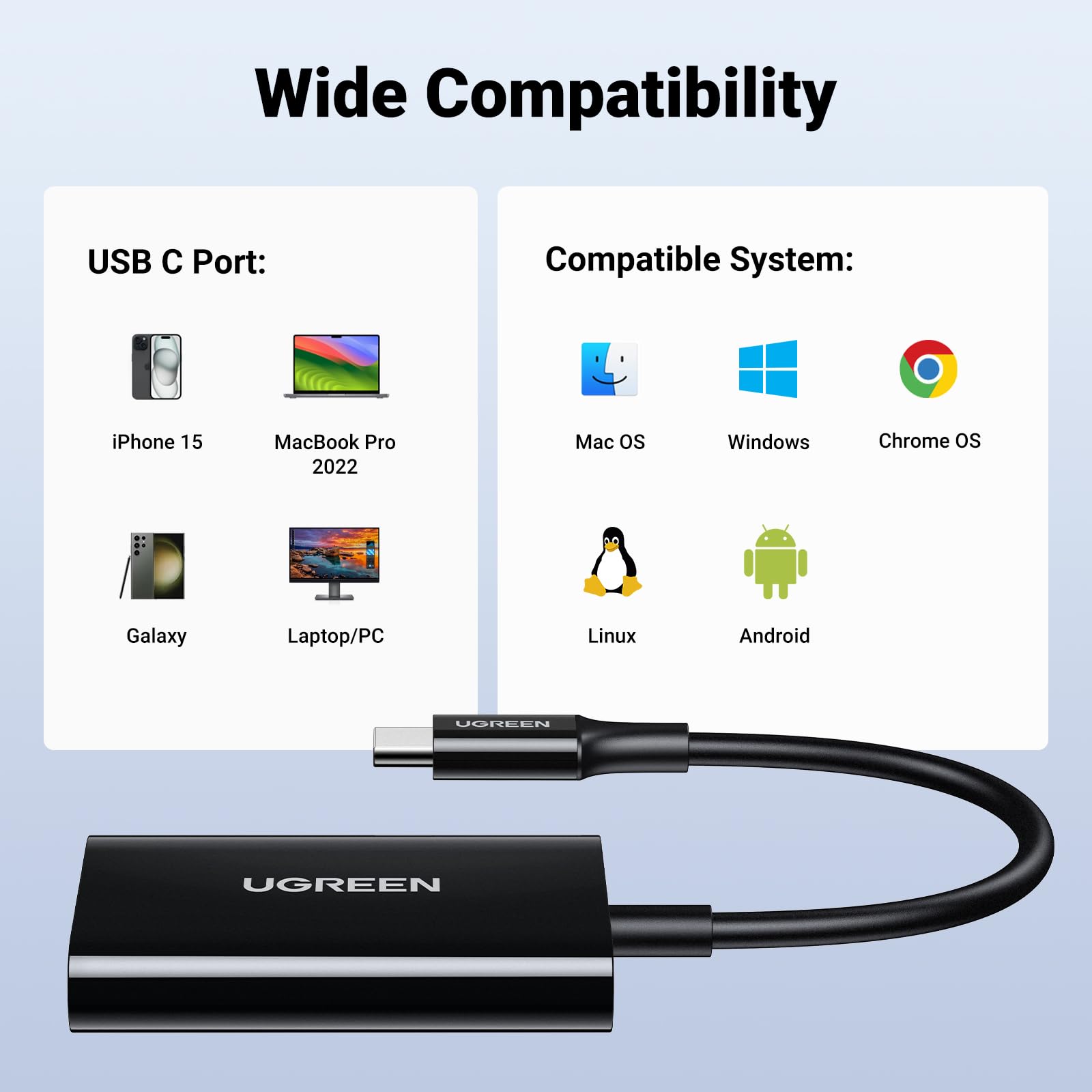 UGREEN USB C Card Reader 170 MB/S SD 3.0 SD Micro SD Card Reader Czytnik kart USB typu C kompatybilny z iPhone 15 series, Galaxy S23 series, iPad, MacBook Pro/MacBook Air (czarny) | Ultraszybki czytnik kart SD 5 Gb/s kompatybilny z iPhone 17 Air Pro Max 1