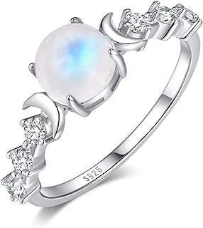 Natural Moonstone Ring - Sterling Silver