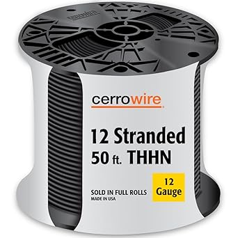 Marmon Home Improvement 112-3601Br 12 Stranded Building Wire& Black - 50 Ft.