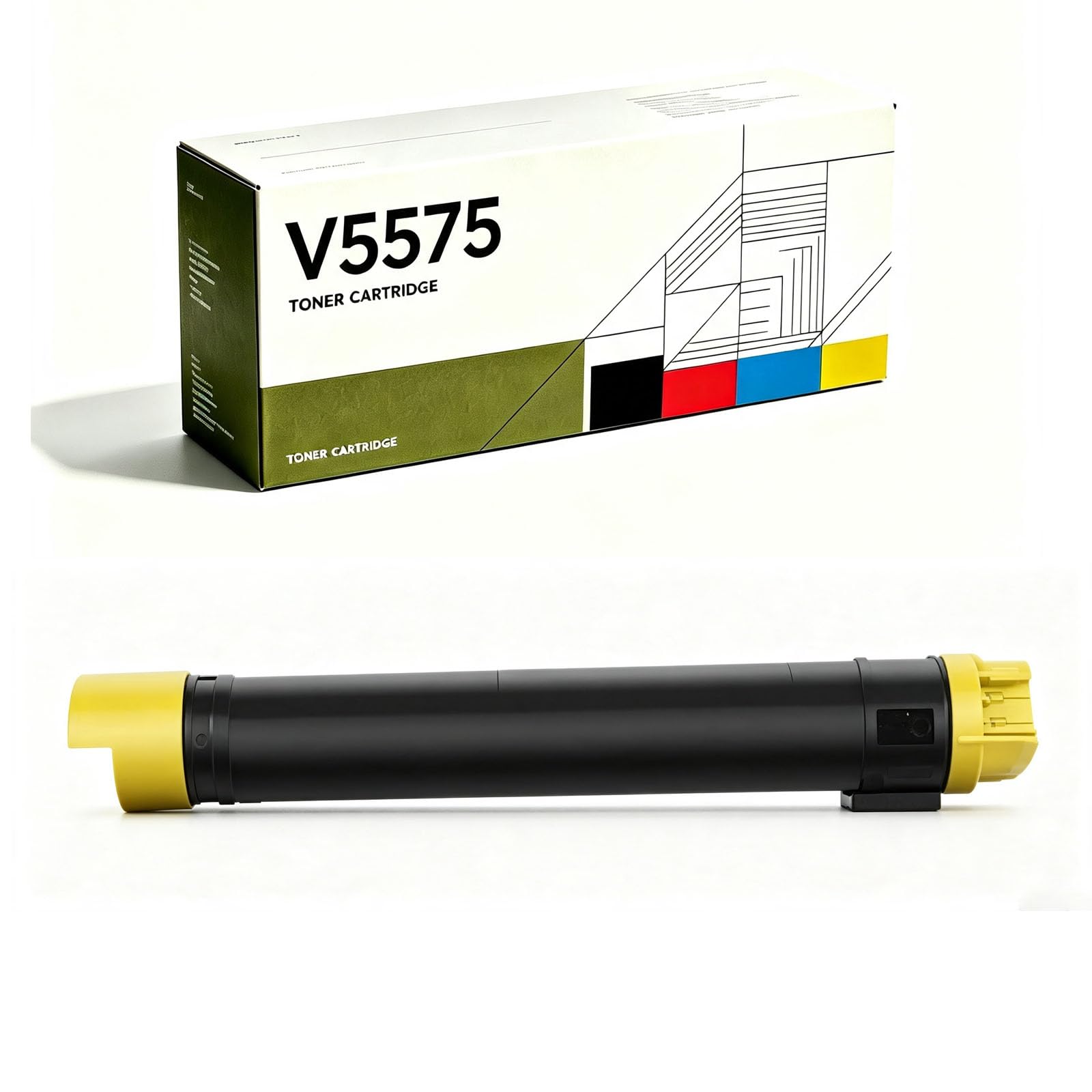 Compatibile con stampante V2275 3373 3375 4475 5575 6675 7775, cartuccia di toner V5575, numero di pagine di stampa ultra-alto con chip, stampa in ufficio facile, chiara e liscia