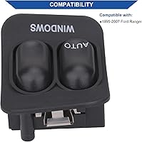 Vista 2 de Obaee Interruptor de ventana eléctrica, botón de control maestro frontal para lado del conductor compatible con Ford Ranger 1995 1996 1997 1998 1999