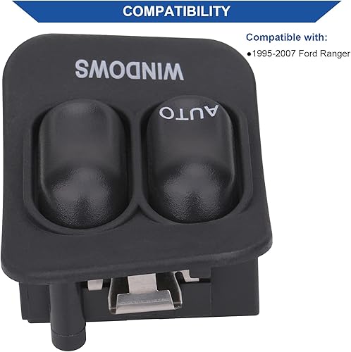 Miniatura 2 de Obaee Interruptor de ventana eléctrica, botón de control maestro frontal para lado del conductor compatible con Ford Ranger 1995 1996 1997 1998 1999
