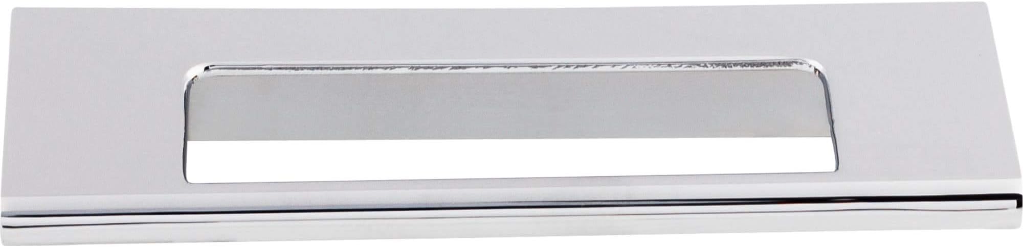 Top KnobsTK520PC Mercer Collection 3-3/4" Europa Cut Out Tab Pull, Polished Chrome