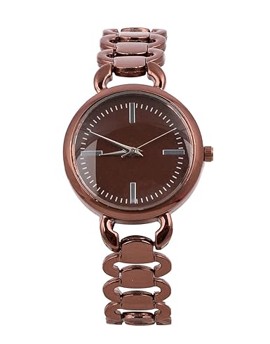 crispy™ Shaded Dial Brown Stainless Steel Analog Watch - for Girls & Women