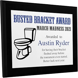 March Madness Plaque - Select from a Plaque for The Winner or One for The Worst Bracket. Personalize with Your Custom Text (Loser)