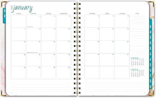 Miniatura 5 de Global Printed Products Agenda 2024 de tapa dura (noviembre de 2023 a diciembre de 2024) Agenda diaria, semanal, mensual, diaria, marcapáginas,