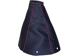 Vista 1 de Para Toyota Supra MK4 1993-2002 Shift Boot Negro Gamuza Genuina Costuras Rojas