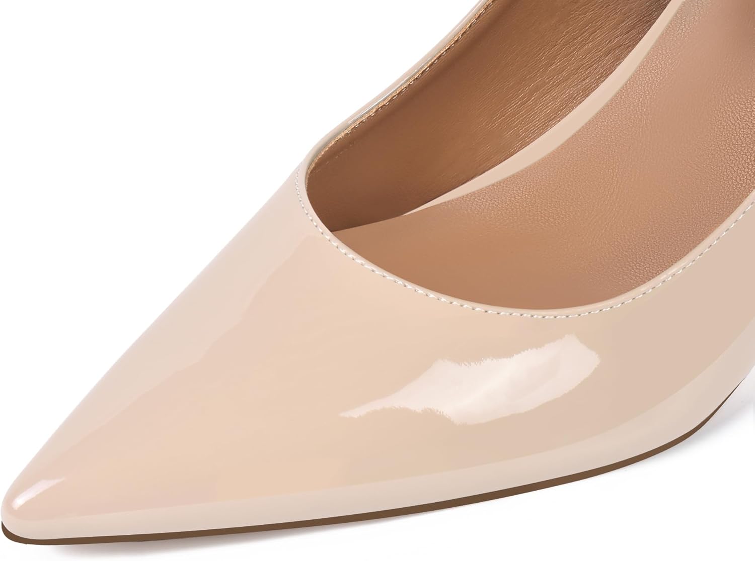 XINIUNIU Heeled Mules for Women Rhinestone Heels Pointed Toe Slip On 4 Inch Stiletto Closed Toe Sandals Dress Wedding Pump Shoes - Image 7