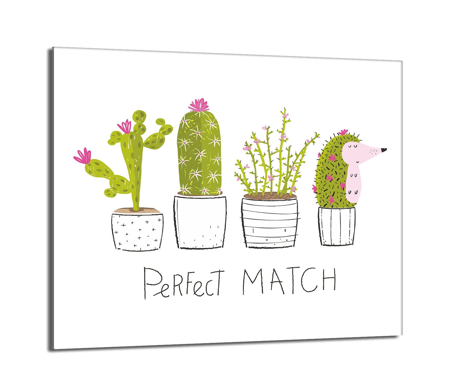 Placa protectora de vitrocerámica 60 x 52 cm 1 pieza cocina eléctrica universal para inducción protección contra salpicaduras tabla de cortar de vidrio templado como decoración, CACTUS