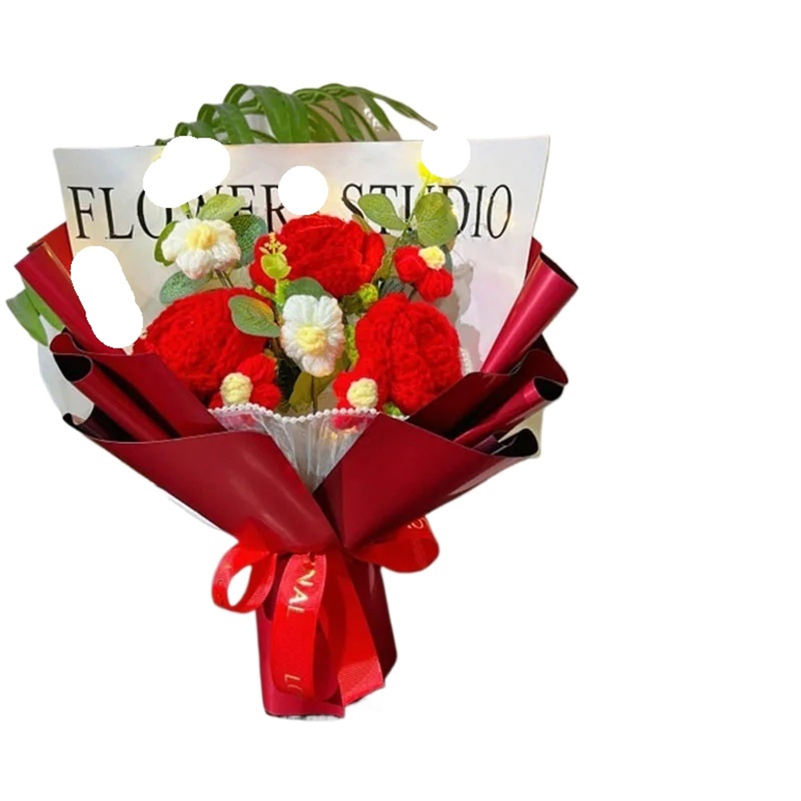Dazhua Handmade Knitted Flower Bouquet - Unique Crochet Floral Arrangement For Mother's Day, Birthdays And Valentine's Day(S17)