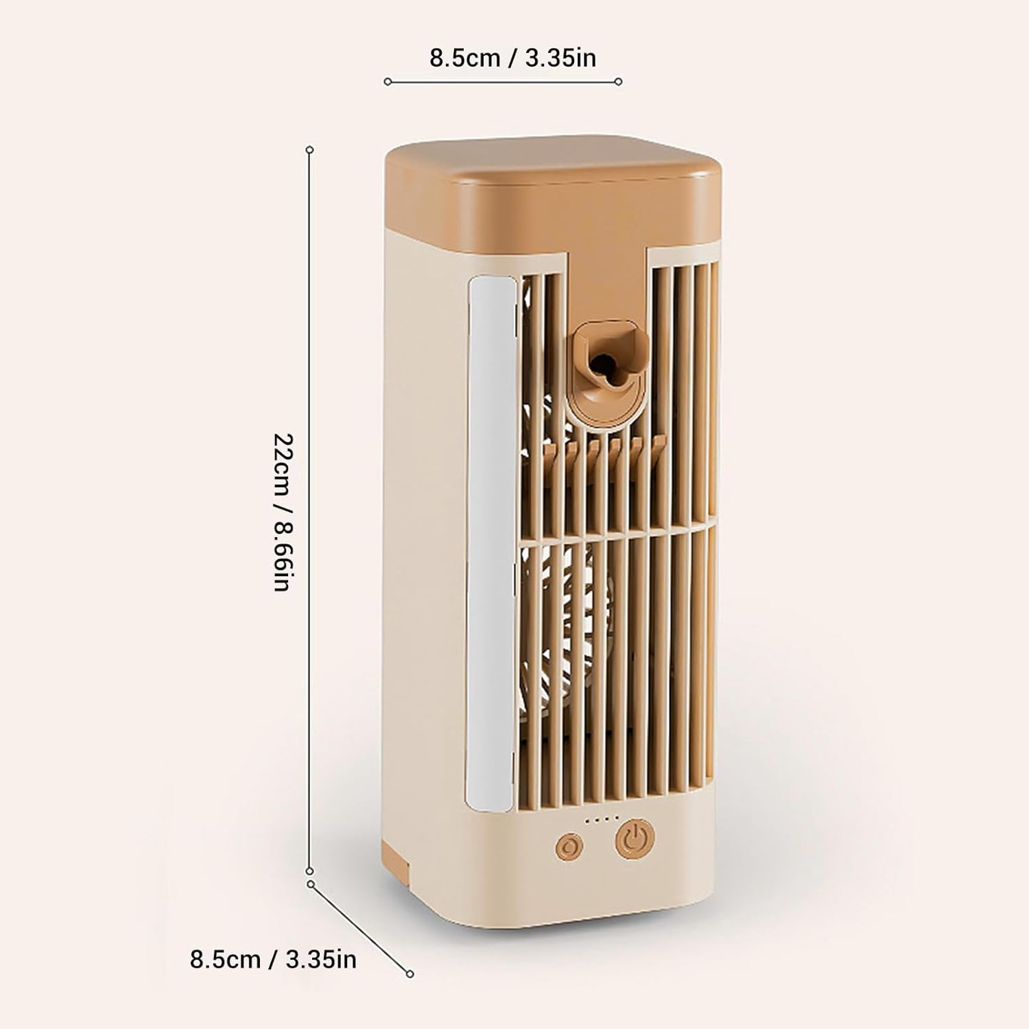 Fockety Portable Air Conditioner Fan, Mini Evaporative Air Cooler with 3 Wind Speeds and Cooling Mist, 2400mAh Built in Battery Type C Charging, for Desk Dorm Room Office