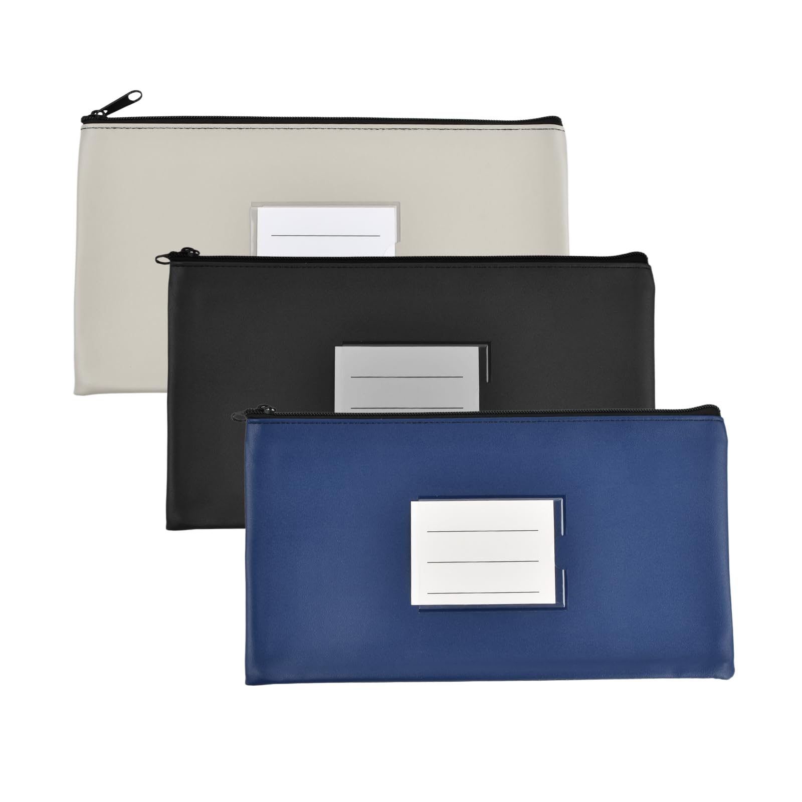 Bolsa de Dinero con Cremallera 28x15cm Impermeable A5 PU con Ventana