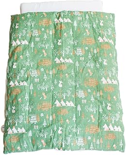 ミュッケポッケ はじめてのベビー布団 敷まで洗える6点セット ミニサイズ 60×90cm 日本製 (ムーミン_星と森グリーン)