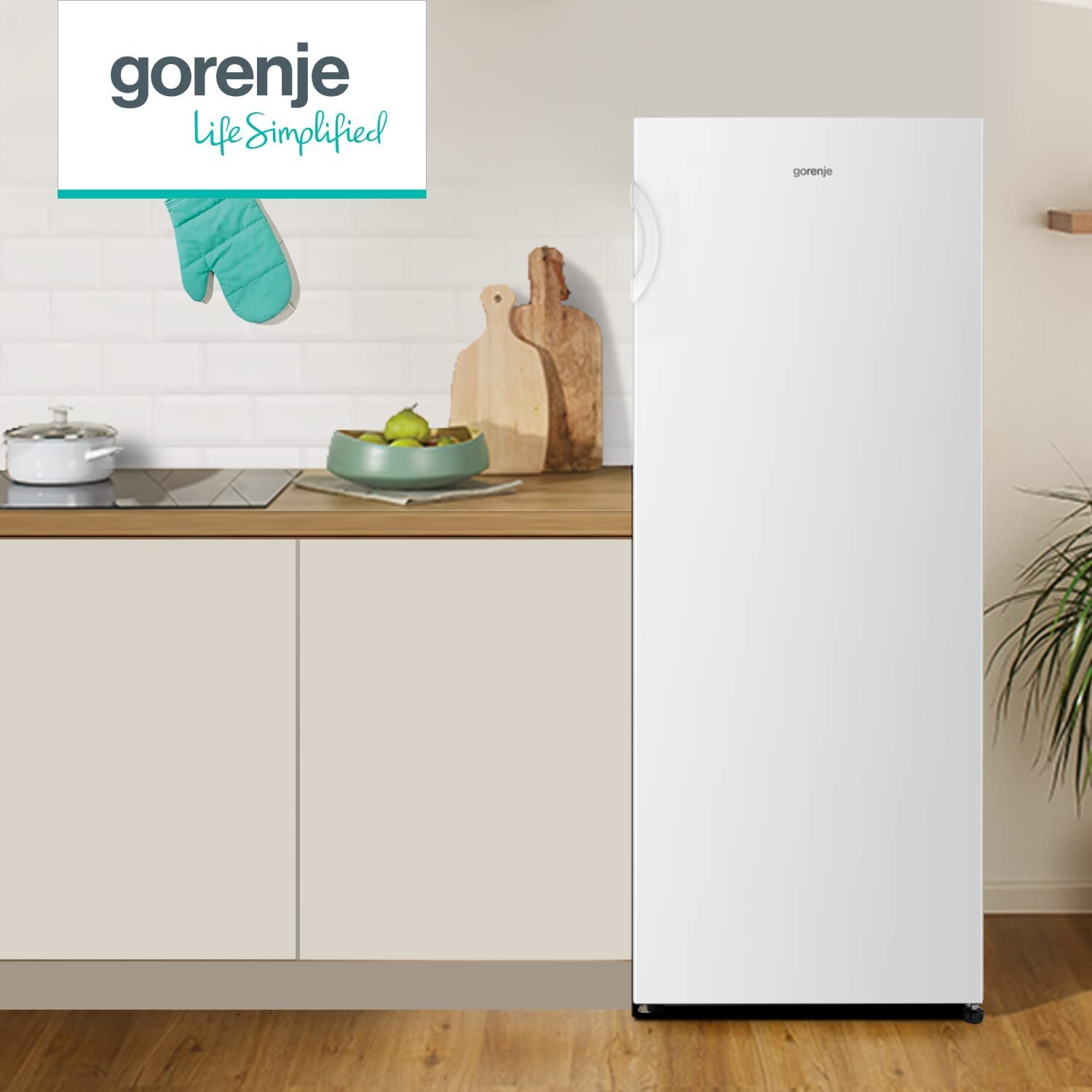 Gorenje R4142PW Kühlschrank, Kühlteil 242 Liter, 144 cm Höhe, CrispZone, Eco-Modus, LED Beleuchtung, BxHxT: 55 × 143,4 × 54,2 cm, Weiß