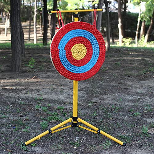 Sopoger Archery Targets For Backyard Round Straw Bow Arrow Target 20 Inches Traditional Solid Handmade Archery Target For Youth Outdoor Shooting Practice (Red) #TOP2
