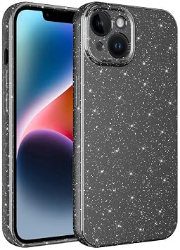 Spia Apple iPhone 14 ile uyumlu K l f Gri Fujimum Simli Kapak Dayan kl  Darbe Kar t  Koruyucu Tasar m Apple iPhone 14, Gri