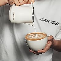 Vista 2 de MHW-3BOMBER Jarra de Espuma de Leche de 12oz/350ml Jarra de Leche Espumante Taza de Espresso Jarra de Vapor de Leche Jarra de Leche Espumante