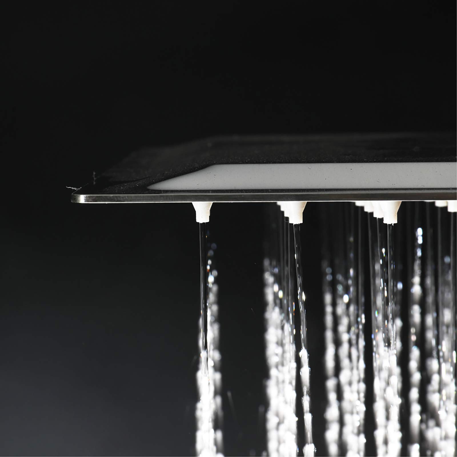 Alcachofa de Ducha, Cuadrado Cromado Alcachofas Fijas para Ducha de Alta Presión 304 Acero Inoxidable Ultra Delgado Rociador Ducha Efecto Lluvia,12 Inch