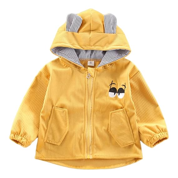 Hopscotch Baby Boys Polyester Full Sleeves Solid Jacket in Yellow Color
