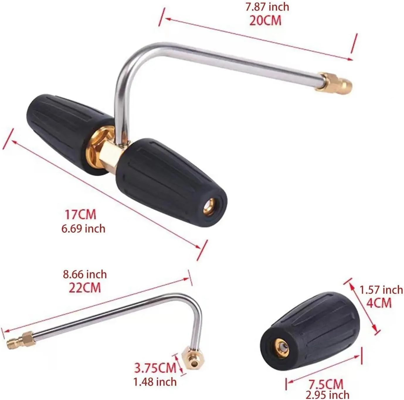 with 2 Rotary Turbo Nozzle Rotating Pressure Washer Rotating Turbo Nozzle