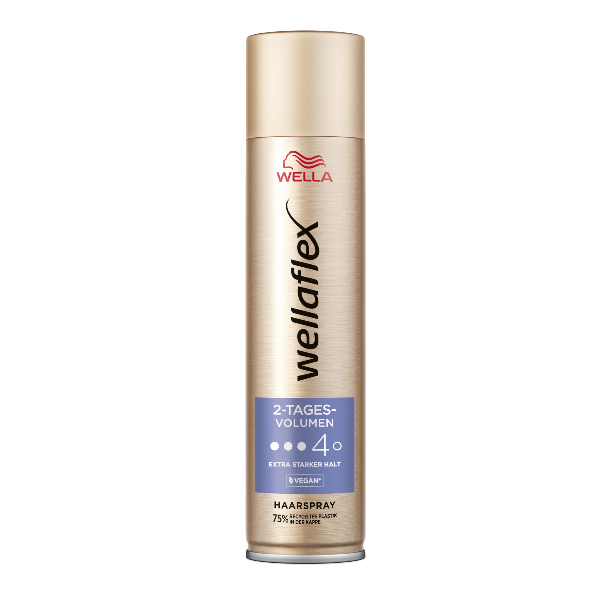 Wellaflex 2-Tages-Volumen Haarspray für Frauen | Bis zu 2 Tage flexibler Halt | Für lang anhaltendes Styling | Sanft zur Kopfhaut, dermatologisch getestet | Vegane Formel | Haltegrad 4 | 250ml