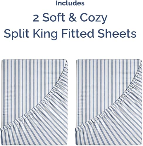 Miniatura 12 de King Fitted Bed Sheet - Bottom Single Fitted Sheet Only - Ultra-Soft Hotel Luxury Bedding w/ 8-16 Inch Deep Pockets - Breathable, Cooling & Wrinkle